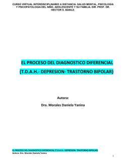 el proceso del diagnostico diferencial (tdah- depresion