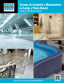 Sistemas de Instalaci&oacute;n y Mantenimiento de Azulejo y Piedra Natural