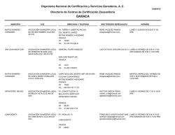 OAXACA - Organismo Nacional de Certificación y Servicios