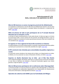 de 300 alumnos se suman al programa provincial de alfabetización