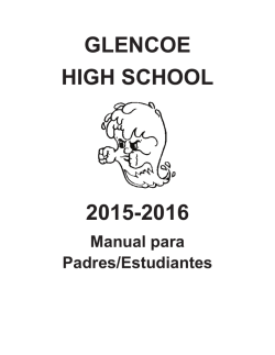 GLENCOE HIGH SCHOOL 2015-2016