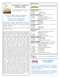 August 23, 2015 - All Saints Catholic Church