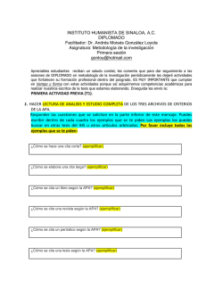 Dr. Andr&eacute;s Mois&eacute;s Gonz&aacute;lez Loyola Asignatura: Metodolog&iacute;a de la