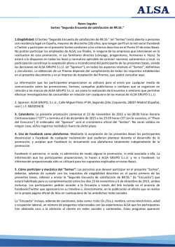 Bases Legales Sorteo “Segunda Encuesta de satisfacción de