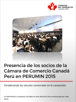 Descarga el directorio aquí - Cámara de comercio Canadá