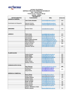 DEPARTAMENTOS FUNCIONARIO MAIL Extensión