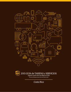 2015 GUIA de TARIFAS y SERVICIOS Costa Rica