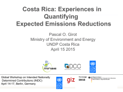 Costa Rica: Experiences in Quantifying Expected Emissions