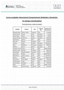 Cursos acoplados: Neurociencia Computacional, Modelado y