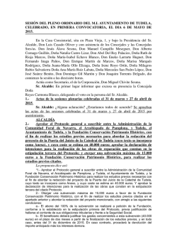 SESIÓN DEL PLENO ORDINARIO DEL M.I. AYUNTAMIENTO DE