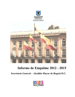 Informe de Empalme 2012 - 2015