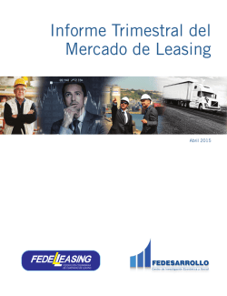 Informe Trimestral del Mercado de Leasing