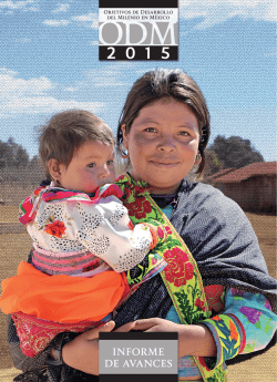 ODM. Informe de avances 2015 - Objetivos de Desarrollo del Milenio