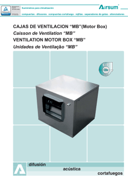 Cajas de Ventilación MB Airsum Abril 2015