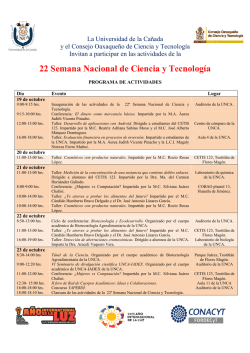 programa de actividades SCYT-2015