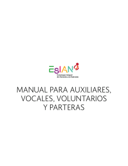 Manual para auxiliares, vocales, voluntarios y parteras