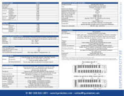 Especificaciones técnicas