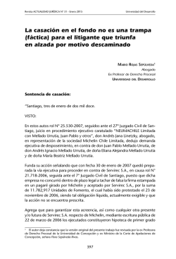 La casación en el fondo no es una trampa (fáctica)