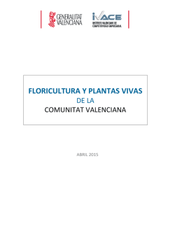 FLORICULTURA Y PLANTAS VIVAS