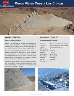 Muros Viales, Mejoramiento Cuesta Las Chilcas