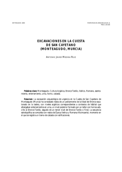 excavaciones en la cuesta de san cayetano