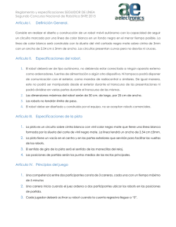 Reglamento y Especificaciones SEGUIDOR DE LÍNEA 201
