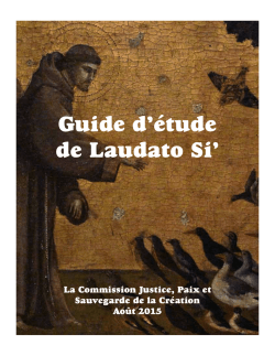 Guide d`étude de Laudato Si`