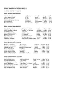 FINAL NACIONAL PISTA Y CAMPO