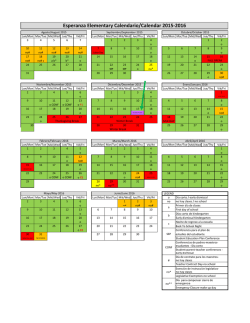 Esperanza Elementary Calendario/Calendar 2015-2016