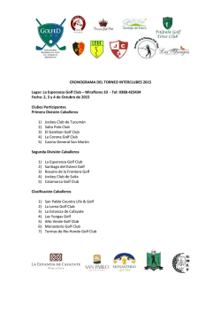 cronograma del torneo interclubes 2015