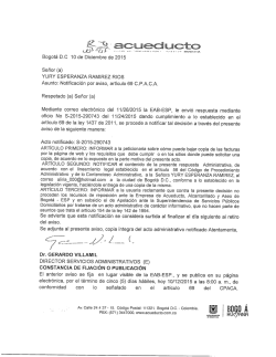 (a) YURY ESPERANZA RAMIREZ RIOS Asunto
