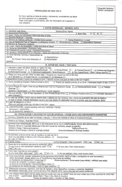 FORMULARIO DE VISA VCA