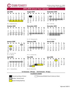 2015-2016 - Calendar - 150501 (Revised