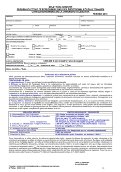 Boletín de Adhesión al Seguro de R.C.