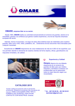 CATÁLOGO GUANTES OMARE 2015