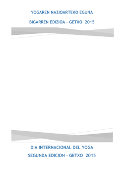 Programa - (AEPY) Asociación Española de Practicantes de Yoga