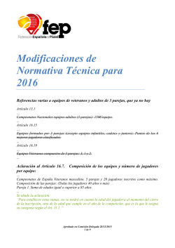 Modficaciones Normativa 2016