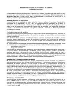 BG Aviso de privacidad