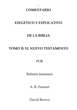 NUEVO TESTAMENTO COMENTARIO TOMO 2