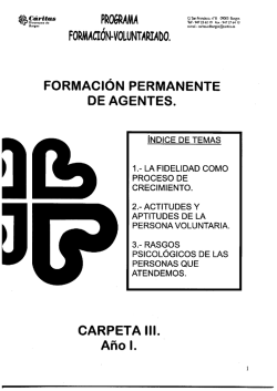 Actitudes y aptitudes de la persona voluntaria