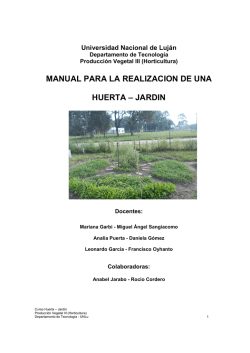 Manual para la realización de una huerta - jardin