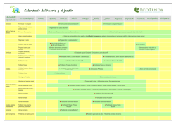 Calendario del huerto y el jardín