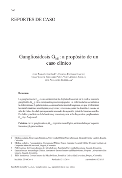 Gangliosidosis GM1: a prop&oacute;sito de un caso cl&iacute;nico