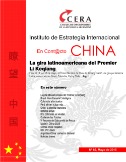 En Cont@cto China Nº 82 - Observatorio América Latina