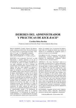 Deberes del administrador y prácticas de Kick-back