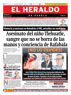 Asesinato del ni&ntilde;o Tlehuatle, sangre que no se borra de las manos