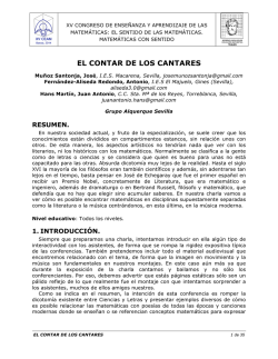 EL CONTAR DE LOS CANTARES - Sociedad Matemática Thales