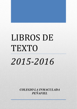 LIBROS DE TEXTO - Colegio La Inmaculada