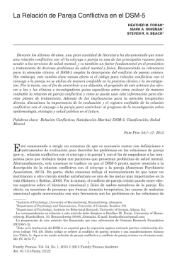 La Relacieon de Pareja Conflictiva en el DSM-5