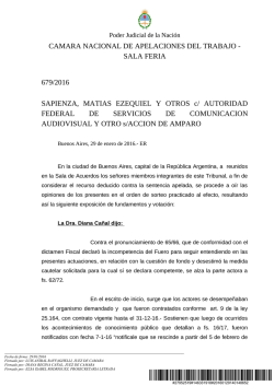 CAMARA NACIONAL DE APELACIONES DEL TRABAJO